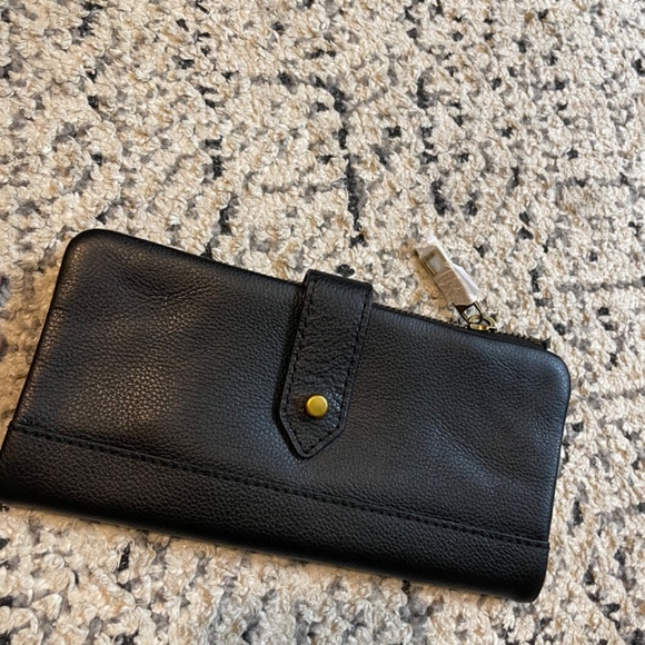Fossil LAINIE CLUTCH BLACK wallet - Picture 2 of 7